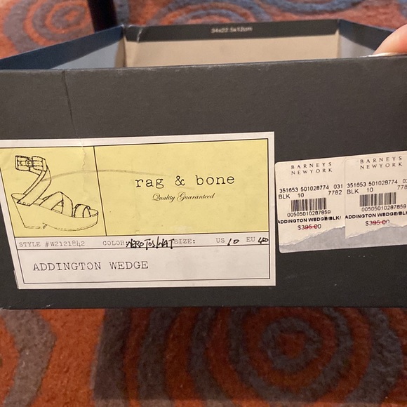 Rag & Bone Addington Wedge Sandals sz 10 - Picture 8 of 9